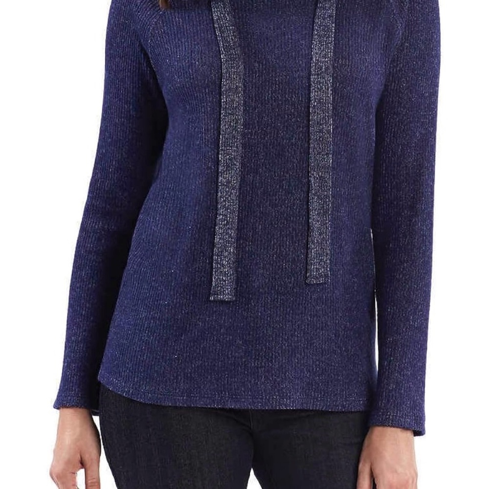 Kenneth Cole New York Women's Hooded Pull Over Tunic Sweater